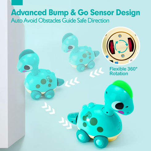 Baby Toys for 6-12 Months - Touch & Go Musical Light Infant Toys for Tummy Time and Crawling