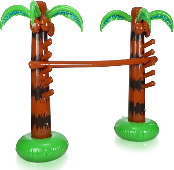 Jenaai Inflatable Palm Tree Limbo Game for Luau Party - Hawaiian Fun Limbo Game for Summer Decor and Parties