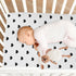 KICPOAY 52 28 Black Heart Polka Dots White Fitted Crib Sheets Stretchy Portable Playard Sheets for Baby Toddler