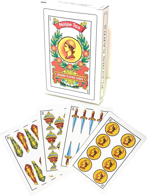 LEQBO Spanish Playing Cards, Baraja Espaola - 48 Card Deck Mexicana Naipes (1-12