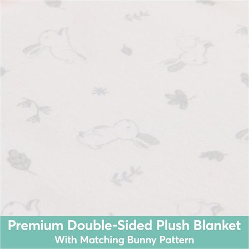 GUND Baby Sustainably Soft Bunny Lovey, Plush Blanket Made from 100% Recycled Materials, Pink/Cream, 10”