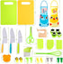 Kids Montessori Cooking Kitchen Toys and Toddler Knife Set, 30 Pcs for Real Cooking and Baking Accessories, Ages 3-10