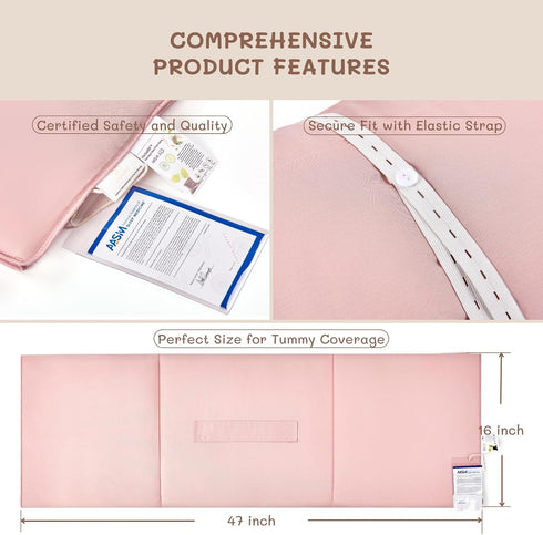 Tummy 47"(L) x16(W), PROMEED Baby Belly Blanket for Sleep Aid with Natural Herbs - Protects Baby from Chills - Soft