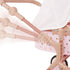 14-Inch 2+ LullaBaby Accessories Pink Toy Stroller with Gold Stars for Twins Foldable Canopy, Swivel Wheels & Storage