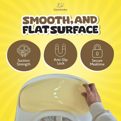 (2, Suction Solver Sticker Compatible with Stokke Tripp Trapp Tray Safe Adehisve Placemat Improves Suction Keeps