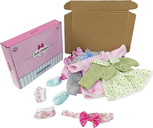 Pack of 6 Alive Lovely Baby Dress Clothes Accessories Gown Outfits for 12inch Doll