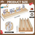 Poen Set, 8 Set Mexican Train Dominoes Wooden Mexican Train Hub with Pcs Domino Trays Racks Tiles Holders for Xmas New