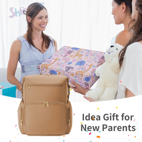 Backpack CEI-CEI Neoprene Diaper bag Waterproof Baby Changing Bags for Mom and Dad with Changing Pad Large Travel