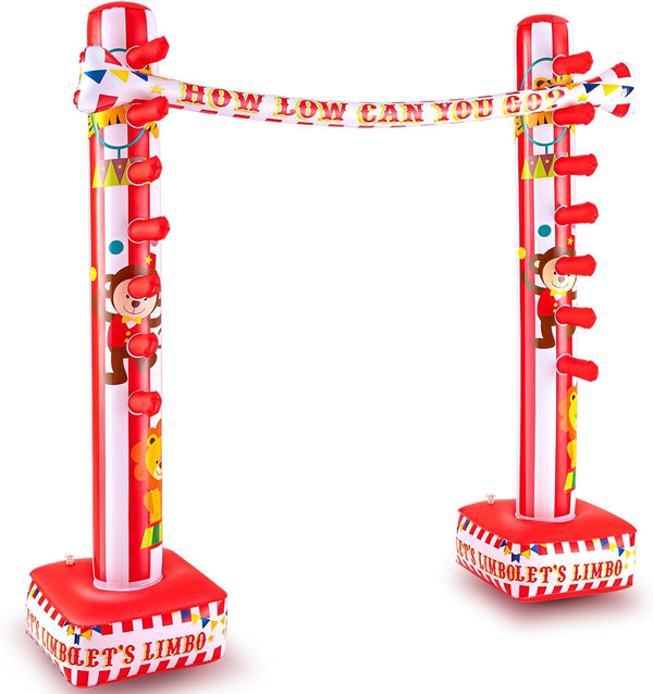 Threan Circus Inflatable Limbo Game - Fun Indoor Outdoor Birthday Party Games for Kids, Adults, Family Bonding
