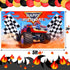 Tatuo Truck Party Decorations Supplies, Photography Background 5 x 3 Feet, Happy Birthday Banner 6 x 1 Feet for Kids