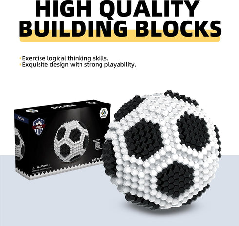 Set, 3D 14 15 16 (437 KADELE Soccer Building Block Adults challenging STEM Block Decorations, Miniature Educational