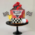 DRWATE 20 1) PCS Truck Cake Toppers Truck Cake Decorations Hot Red Ball Race Car Flame Blaze Wheel Cake Toppers