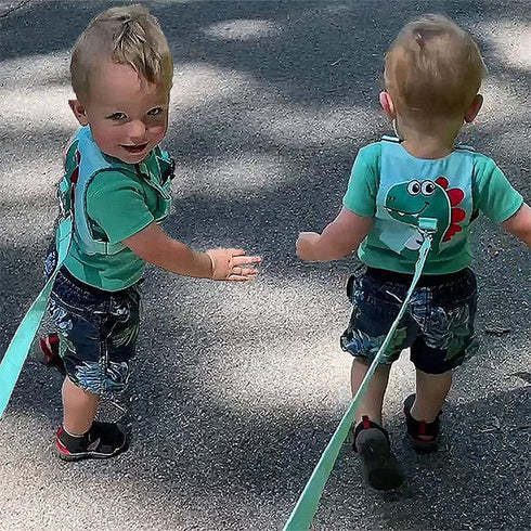 Child Safety Harness Leash for Toddlers - Anti-Lost Wrist Link (Green)