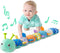 Baby Musical Caterpillar Toy - Stuffed Animal with Ruler Design and Ring Bell for Newborns 0-12 Months (Blue)