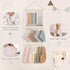 POVETIRE Pacifier Clip Holder Baby Bibs Organizer, Neutral Baby Bandana Drool Bibs Holder - Baby Burp Cloths Organizer