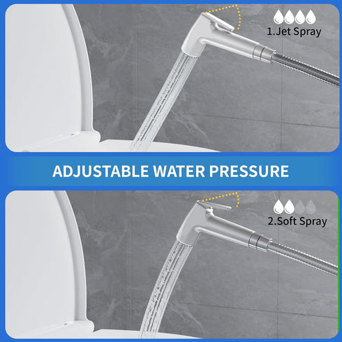 Shineforu Handheld Bidet Sprayer for Toilet, Bidet Sprayer Kit with Stainless Steel Hose for Feminine Wash, Adjustable