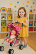 2 fash n kolor - Doll Stroller My First Baby Doll Strollers Toy - Flower Design with Basket in The Bottom- Doll