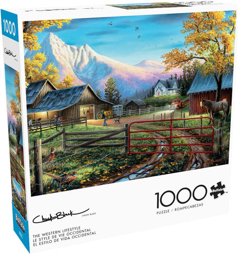 Country 1000 26.75 19.75 Buffalo Games - Life - Charles Black - The Western Lifestyle - Piece Jigsaw Puzzle for Adults
