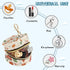 PYBUG Mushroom Round Pacifier Storage Case, Polyester & TPU Lined with Hook Buckle, Pacifier Container Box for Baby