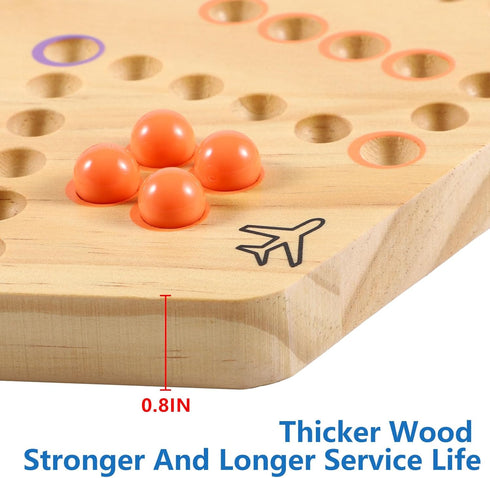 6 4 6 24 6 Original Marble Game Wahoo Board Game Double Sided Painted Wooden Fast Track Board Game for Friends