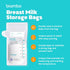 50-Piece 200ml 6.7 Fl.oz Milk Storage Bags Breastmilk by Biamba - Breastmilk Storage Bag Freezer BPA-Free, Double Seal