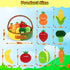 GERBIT Set 8 My First Fruit Vegetable Basket Plush, Baby Felt Play Food with Pcs Fruit Vegetable Plushies for Toddlers