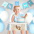 Vnysh 1/2 4PCS 6 Set 1/2 6 Birthday Boy Half Birthday Decorations Khaki Month Party with Way to One Banner, Halfway