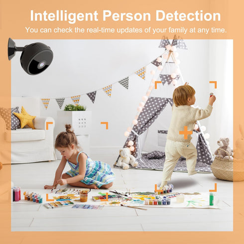 ZHENHAN Mini Camera Wireless Cam with Advanced Night Vision & Motion Detection, Remote Control Phone App, Dual SD/Cloud