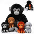 Lenwen 5 Pcs Plush Gorilla Stuffed Animals Set, 14 Inch Large Mommy Gorilla with 4 Baby Gorillas