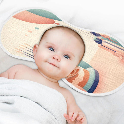 YETTASBIN Birthday Cake Ballon Muslin Baby Burp Cloth, Super Soft Absorbent Cotton Burp Rag Baby Bibs Feeding Cloth