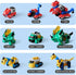 6-in-1 3 4 5 6 7 8, Magnetic Dinosaur Transforming Robot Toys, Dino Construction Trucks for Kids, Magnetic Car Toys
