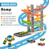 1 2 3 Set 5/7 Racer-5 WOOD CITY Toddler Toys for Years Old, Wooden Car Ramp Racer Toy Vehicle with Mini Cars & Race