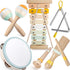 Baby Musical Instruments - Montessori Wooden Percussion Set for Toddlers 1-3, Modern Boho Xylophone Gifts