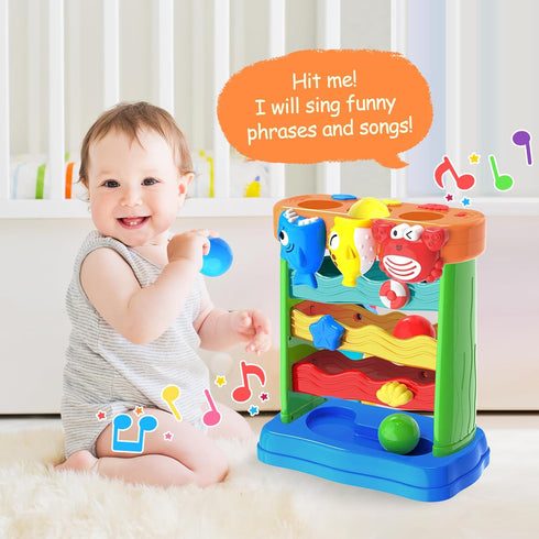 YEGEER 1 2 12-18 1-2 Toys for Years Old Boys Girls, Musical Toys for Months, Interactive Toddler, Montessori Toys