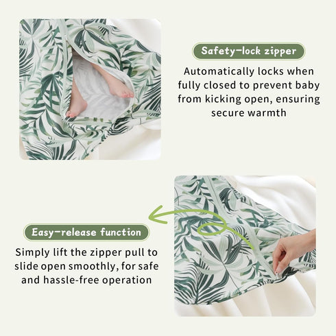 6-12 Months,100% 0.5 3 Pack 2-Way Baby Sleep Sack Cotton TOG Wearable Blanket for Boys and Girls, Zipper Lightweight
