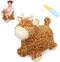 INPANY Bouncy Giraffe Hopping Toys - Inflatable Animal Rubber Bouncer for 1-4 Year Olds, Birthday Gifts for Toddlers