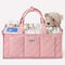 VKSAO Pink Diaper Caddy Organizer Portable Storage Basket with Shoulder Strap & Stroller