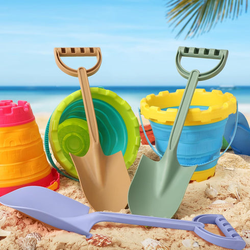 Jumbo 3 Pack Shovels, 16 Inch Heavy Duty Plastic Sand Spade for Kids, Great Beach Sand Toy for Outdoor Digging and