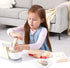 3+ Giant bean Wooden Toy Mixer, Kids Play Kitchen Accessories, Pretend Play Toy Blender for Boys Girls Ages