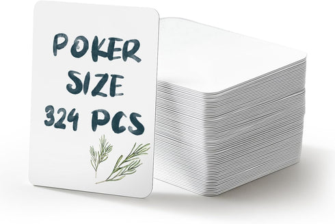 324PCS 2.5X3.5IN SeptCity Blank Playing Cards, Poker Size Custom Playing Cards for DIY Card Games, Study Learning