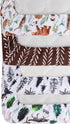 Jola's House 4 Pack Set Woodland Forest Animals Wood Neutral Unisex Fitted Baby Crib Sheets for Baby Boys or Girls
