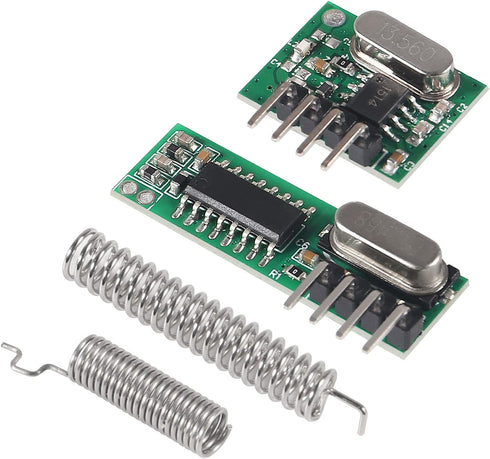 D-FLIFE 5pcs 433mhz Wireless RF Transmitter and Receiver with Antenna Ask Remote Control Module DIY Kit for Arduino