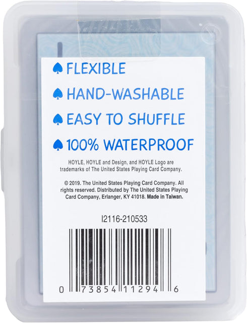 Hoyle Waterproof Playing Cards, Clear - 1 Deck