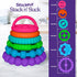 Silicone Stacking Rings Baby Toy | Soft Silicone Teething Toys | Interactive Stacking Rings for Babies Boy, Girl,