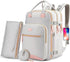BAGPARKK Diaper Bag Backpack, Multi function Baby Bag with Portable Changing Pad,