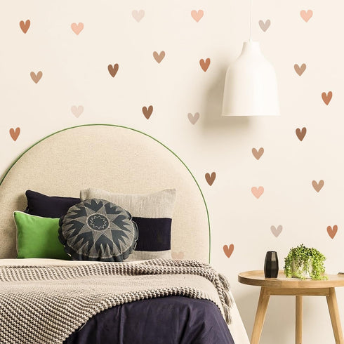 QUCHENG Removable Boho Wall Stickers, 6 Sheets Nursery Decals for Girls Bedroom, Cute Vinyl Murals Decor