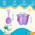 Sosation 60 Pcs Sand Buckets Bulk for Kids, Beach Buckets and Shovels 5.5 Inch Plastic Beach Pails Sand Toys for Girls