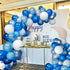 16ft Blue White and Silver Balloon Garland Arch Kit - 117 Balloons for Birthdays, Weddings, Baby Showers