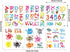6 Sheets Alphabet Wall Decals for Classroom, Color Weather Learning Educational Stickers, Peel and Stick for Kids' Rooms