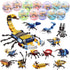 UMEELR 12 Pcs Prefilled Easter Eggs with Insect Animal Building Blocks, Surprise Toys for Kids Easter Party